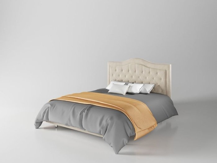 Кровать Герцогиня 140х200 светло-бежевого цвета с подъемным механизмом