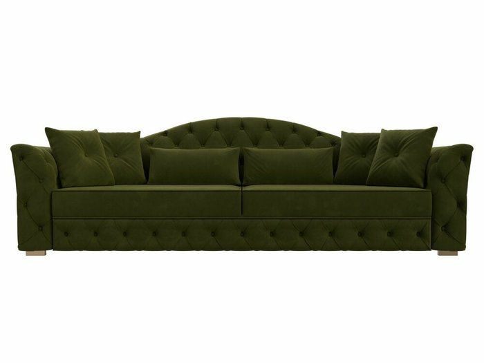 Прямой диван-кровать Артис зеленого цвета - купить Прямые диваны по цене 69999.0