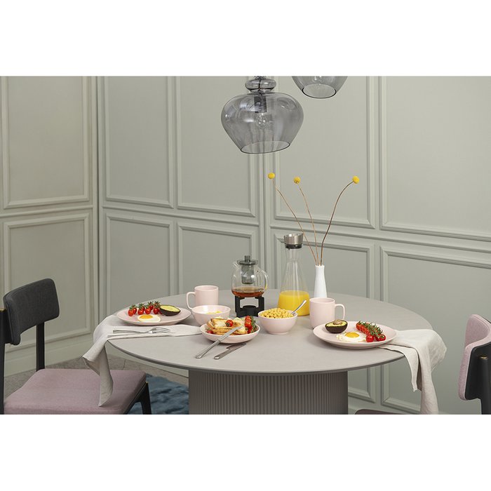 Набор обеденных тарелок simplicity, D26 см, розовые, 2 шт. - лучшие Тарелки в INMYROOM