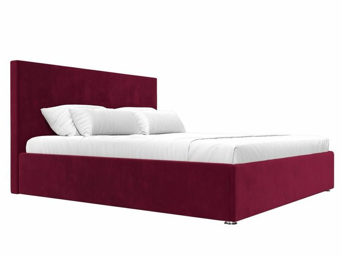Кровать Кариба 200х200 бордового цвета с подъемным механизмом - лучшие Кровати для спальни в INMYROOM