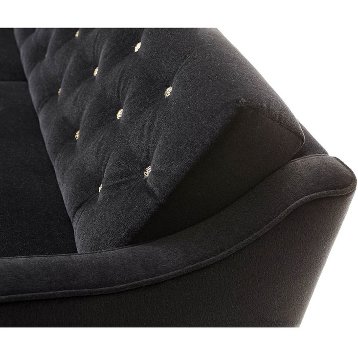 Диван двухместный Kory чёрного цвета - лучшие Прямые диваны в INMYROOM