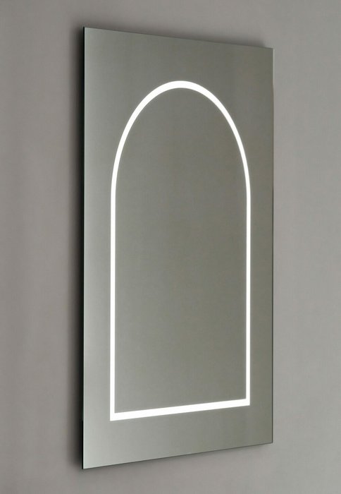 Прямоугольное зеркало с подсветкой в форме арки - купить Настенные зеркала по цене 19800.0