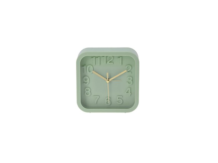 Часы-будильник Candy Colors зеленого цвета