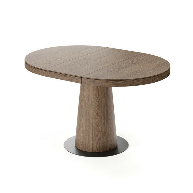 Раздвижной обеденный стол Мирах L темно-коричневого цвета - лучшие Обеденные столы в INMYROOM
