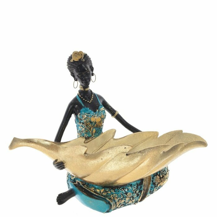 Фигура декоративная Африканка черно-синего цвета