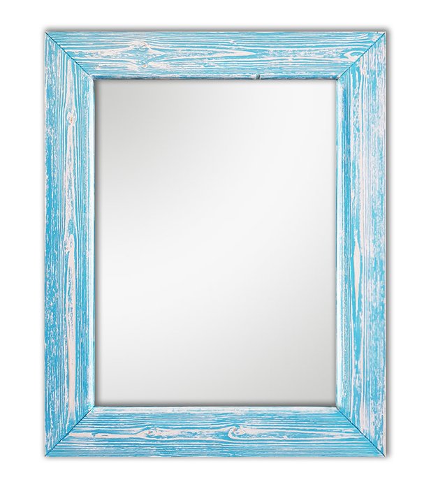 Настенное зеркало Шебби Шик в раме из массива сосны 75х110
