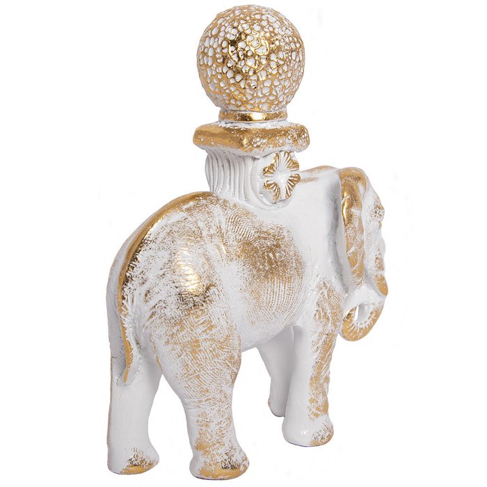 Статуэтка Слон Спайс бело-золотого цвета - лучшие Фигуры и статуэтки в INMYROOM