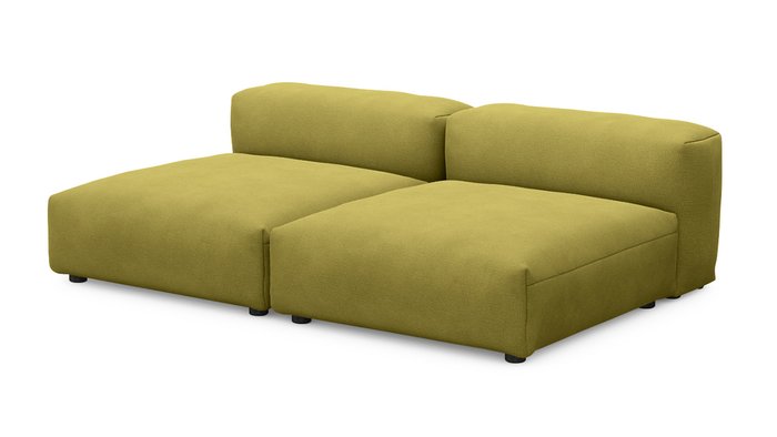 Прямой диван Фиджи горчично-зеленого цвета - купить Прямые диваны по цене 48400.0
