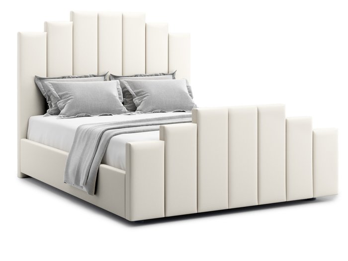 Кровать Velino 160х200 белого цвета с подъемным механизмом