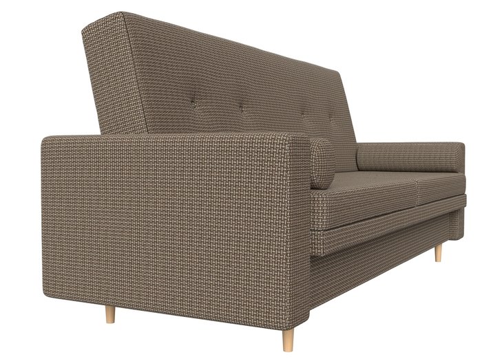 Прямой диван-кровать Белфаст коричнево-бежевого цвета (книжка) - лучшие Прямые диваны в INMYROOM