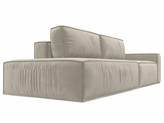 Прямой диван-кровать Прага модерн бежевого цвета подлокотник справа - лучшие Прямые диваны в INMYROOM