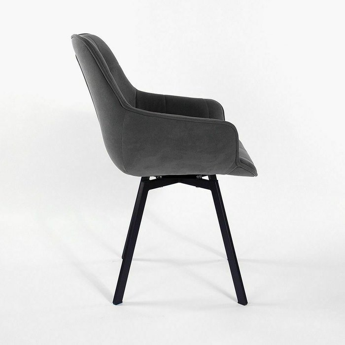 Стул Авиано вращающийся темно-серого цвета - лучшие Обеденные стулья в INMYROOM