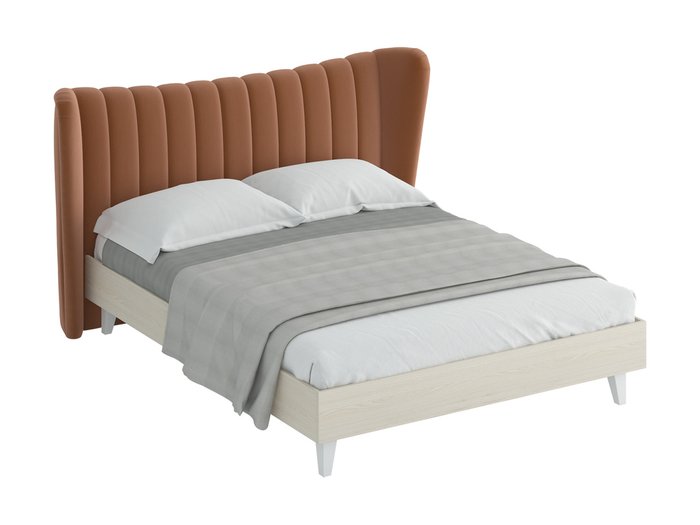 Кровать Queen Agata с изголовьям коричневого цвета 160х200
