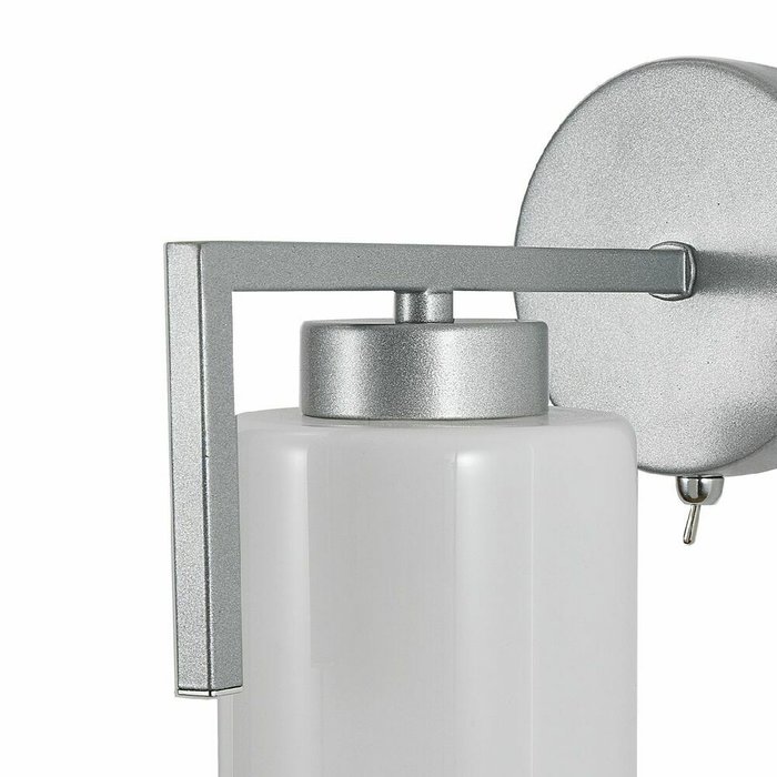 Бра Style 1142/1 Silver (стекло, цвет белый) - купить Бра и настенные светильники по цене 2800.0 Бра Style 1142/1 Silver (стекло, цвет белый) - купить Бра и настенные светильники по цене 2800.0