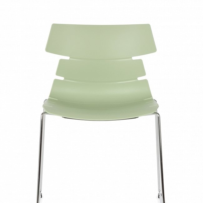 Стул Techno 2 на металлокаркасе зеленого цвета - лучшие Обеденные стулья в INMYROOM