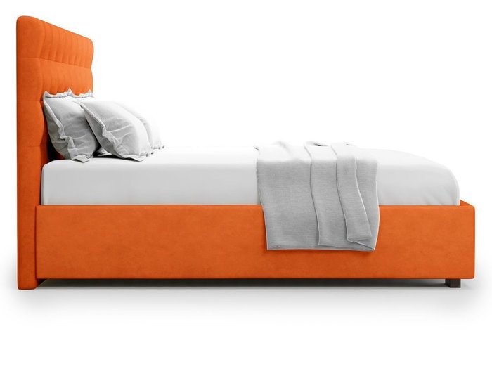 Кровать с подъемным механизмом Brayers 160х200 оранжевого цвета - лучшие Кровати для спальни в INMYROOM