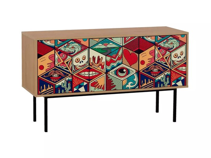 Тумба под TV Boho М коричневого цвета на металлических ножках - купить Тумбы для ТВ по цене 32000.0