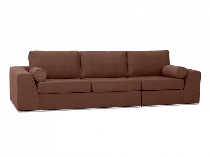 Угловой диван-кровать Igarka коричневого цвета - купить Угловые диваны по цене 151900.0