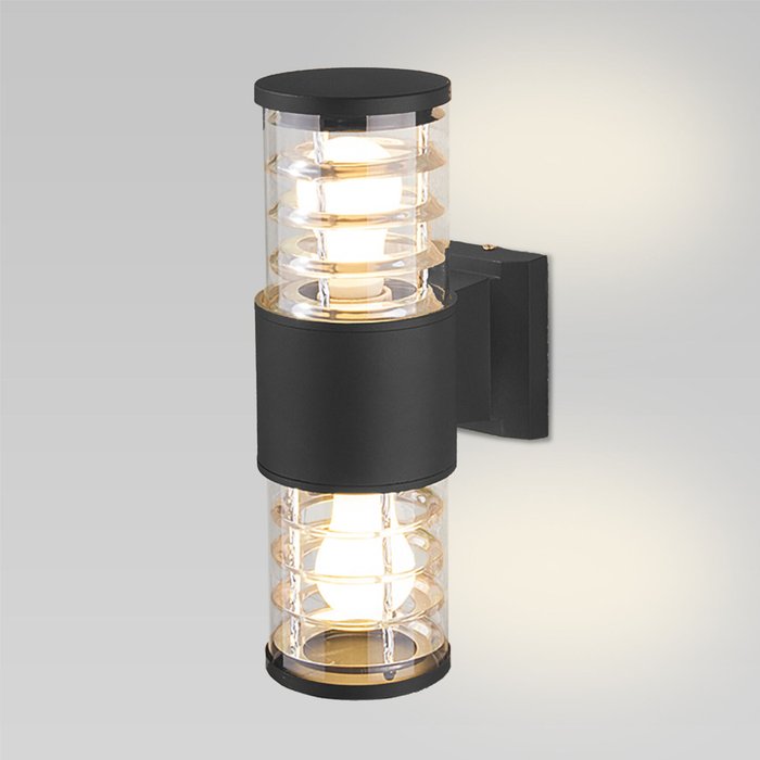 Настенный уличный светильник Strada черного цвета - купить Настенные уличные светильники по цене 3090.0