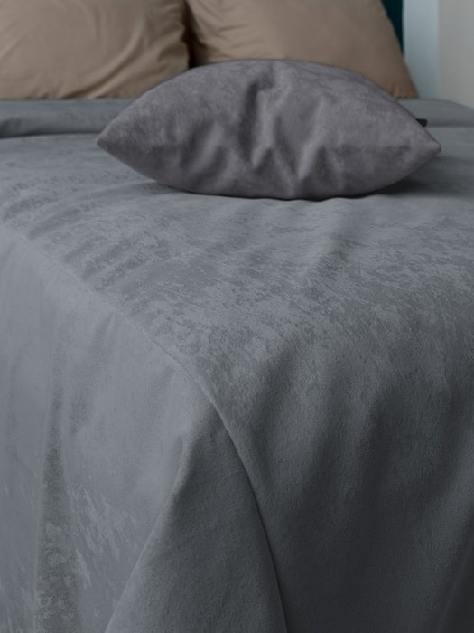 Покрывало Duo romance 230x240 темно-серого цвета - лучшие Покрывала в INMYROOM Покрывало Duo romance 230x240 темно-серого цвета - лучшие Покрывала в INMYROOM