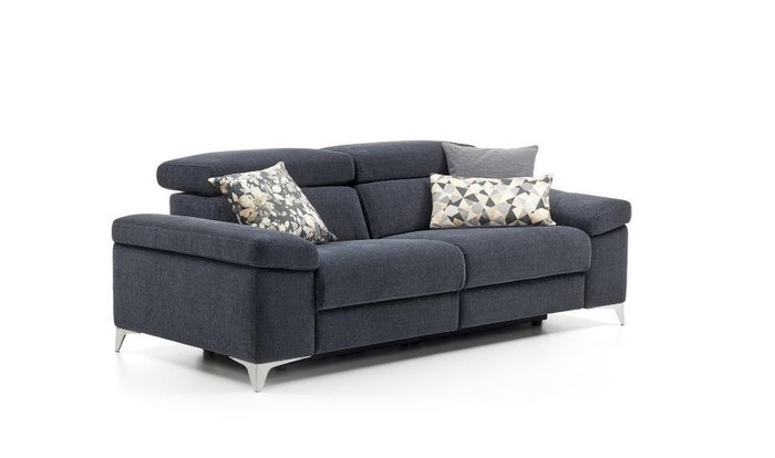 Прямой диван Silenos темно-синего цвета - купить Прямые диваны по цене 245528.0