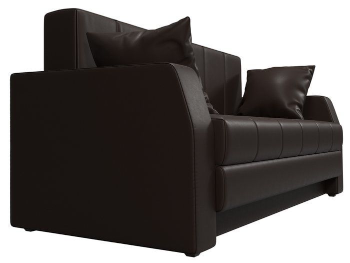 Прямой диван-кровать Малютка темно-коричневого цвета (экокожа) - лучшие Прямые диваны в INMYROOM