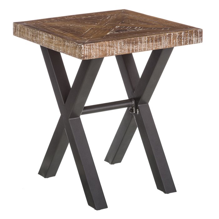 Кофейный столик из металла и дерева 