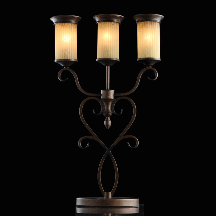 Настольная лампа Айвенго с плафонами из стекла