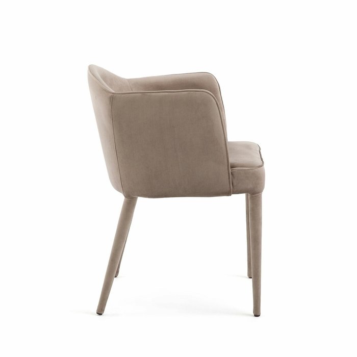 Кресло велюровое Leos серого цвета - лучшие Обеденные стулья в INMYROOM