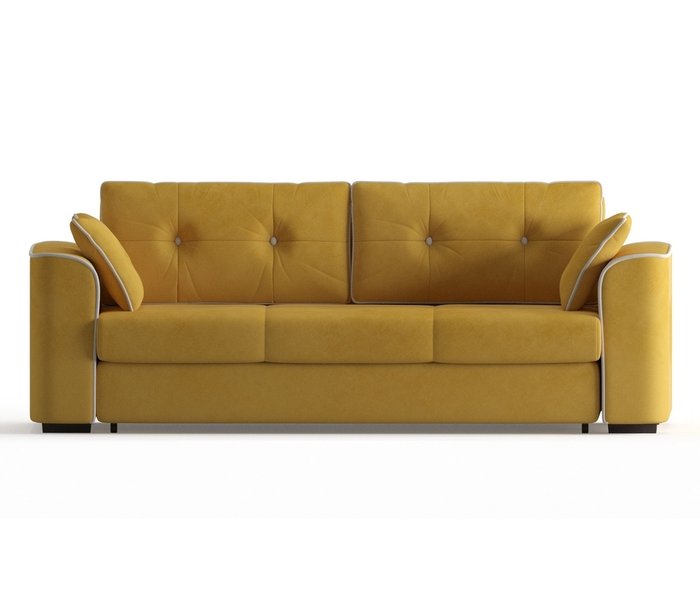 Диван-кровать Нордленд в обивке из велюра желтого цвета - купить Прямые диваны по цене 36790.0