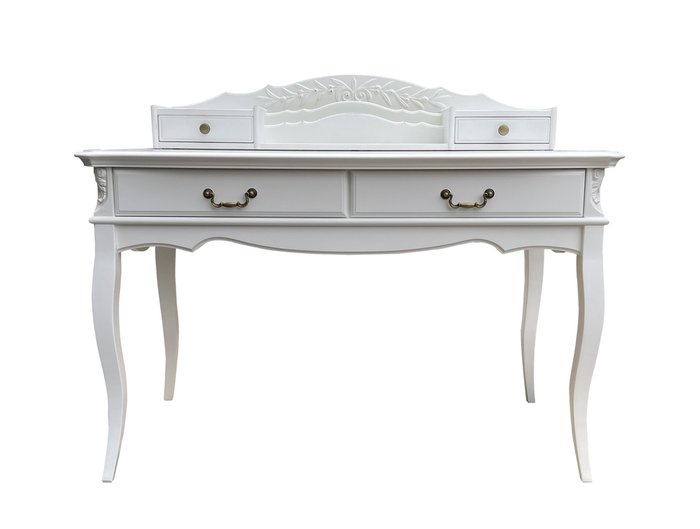 Стол письменный с бюро белого цвета в стиле прованс - купить Письменные столы по цене 56826.0