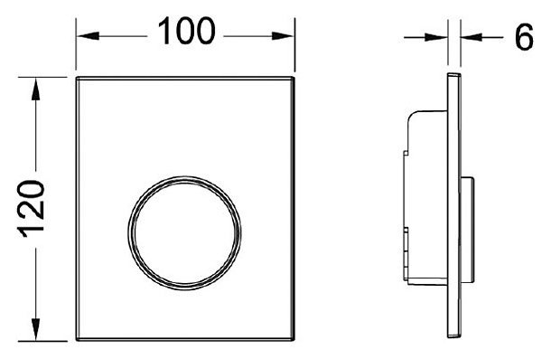Кнопка смыва Tece Loop Urinal цвета хром однорежимная - купить Кнопка смыва по цене 18562.0