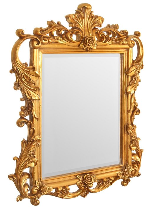 Настенное Зеркало в резной раме Juno Gold   - купить Настенные зеркала по цене 21000.0