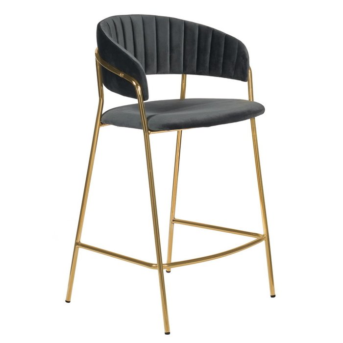 Полубарный стул Turin черно-золотого цвета