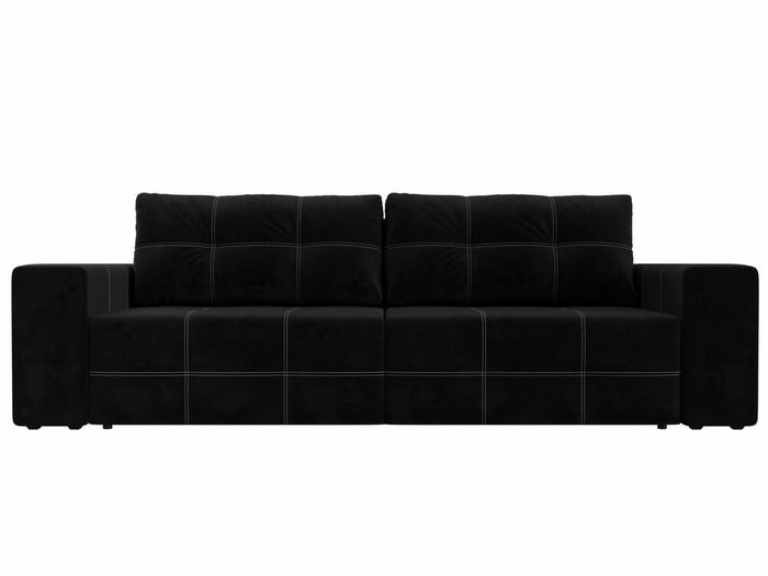 Прямой диван-кровать Перри черного цвета - купить Прямые диваны по цене 57999.0