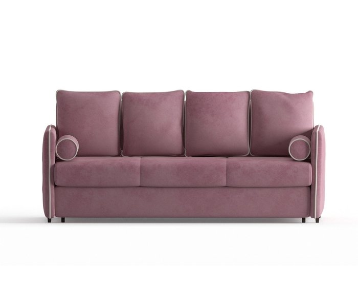 Диван-кровать Адмирал в обивке из велюра розового цвета  - купить Прямые диваны по цене 44590.0