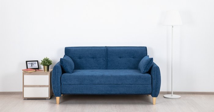 Диван-кровать Анита синего цвета - лучшие Прямые диваны в INMYROOM