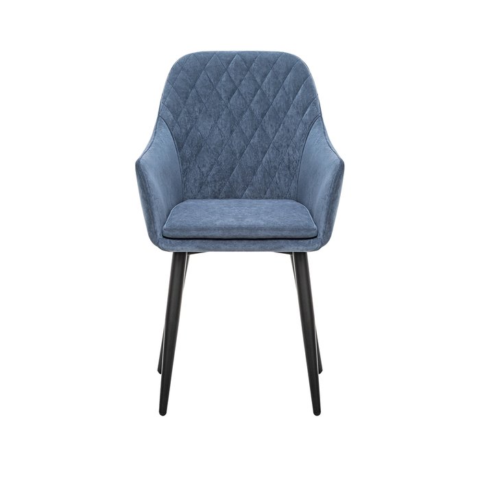Стул с подлокотниками Слим синего цвета - купить Обеденные стулья по цене 10280.0
