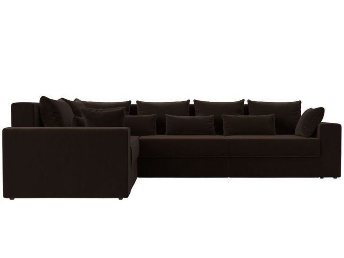 Угловой диван-кровать Майами Long темно-коричневого цвета левый угол - купить Угловые диваны по цене 85999.0