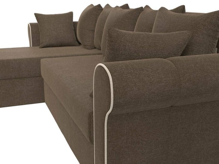 Угловой диван-кровать Рейн коричневого цвета левый угол - лучшие Угловые диваны в INMYROOM