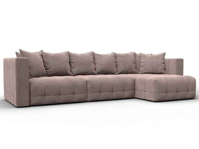 Угловой диван-кровать Лига-052 Лонг бежевого цвета Угловой диван-кровать Лига-052 Лонг бежевого цвета