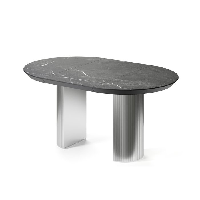 Обеденный стол раздвижной Адара ХL на серебряном основании - купить Обеденные столы по цене 159197.0