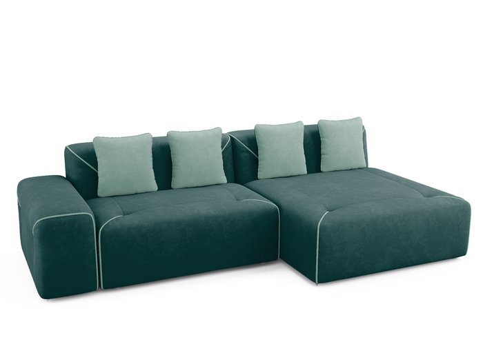 Угловой диван-кровать Portu темно-бирюзового цвета - купить Угловые диваны по цене 81900.0