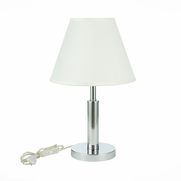 Лампа настольная Monza с белым абажуром  - купить Настольные лампы по цене 6530.0