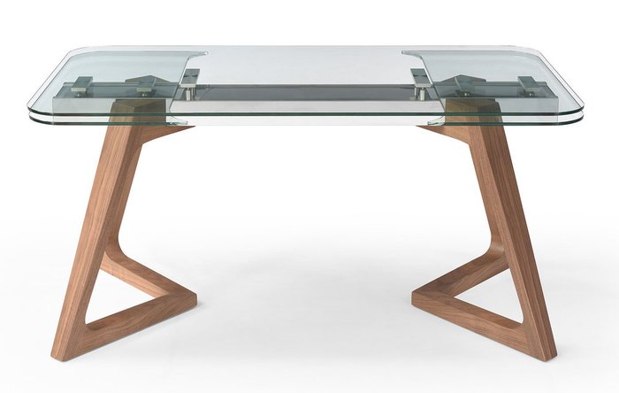 Раздвижной обеденный стол Eden коричневого цвета - лучшие Обеденные столы в INMYROOM