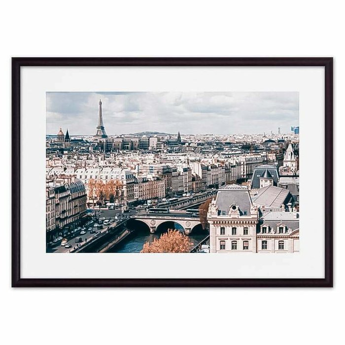 Постер в рамке Панорама Парижа 21х30 см