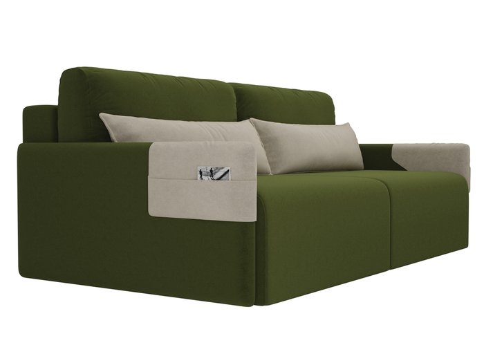 Прямой диван-кровать Армада зеленого цвета - лучшие Прямые диваны в INMYROOM