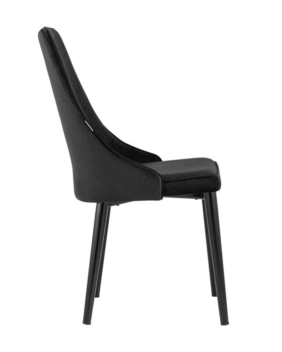 Стул Ларго велюр черного цвета - лучшие Обеденные стулья в INMYROOM