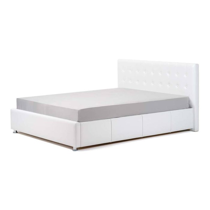 Кровать Космопорт  с подъемным механизмом  белого цвета 160х200 