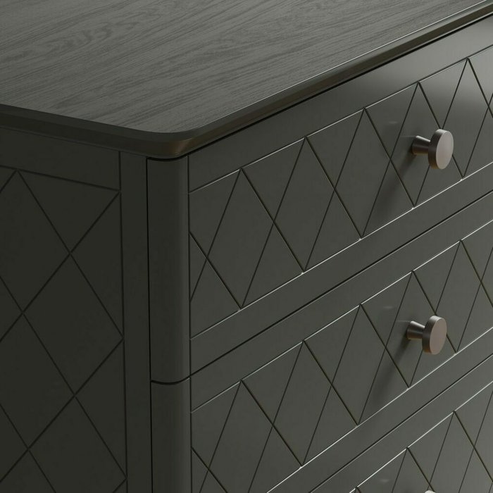Высокий комод Crystal CR021 серого цвета - лучшие Комоды в INMYROOM Высокий комод Crystal CR021 серого цвета - лучшие Комоды в INMYROOM